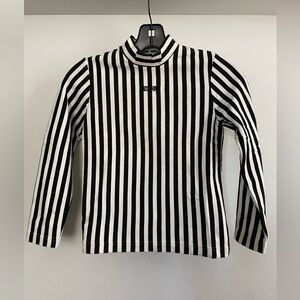 Moschino Girls Black striped Mockneck Top size 8-9yrs